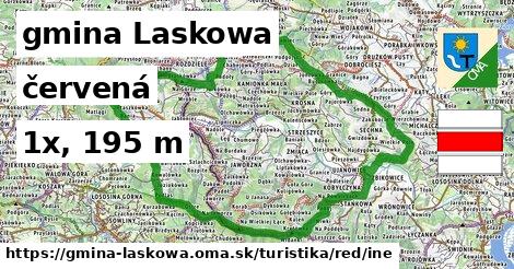 gmina Laskowa Turistické trasy červená iná