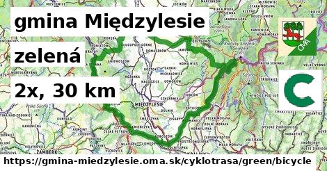 gmina Międzylesie Cyklotrasy zelená bicycle