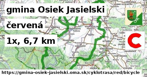 gmina Osiek Jasielski Cyklotrasy červená bicycle