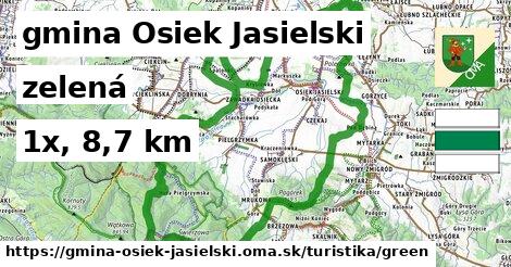 gmina Osiek Jasielski Turistické trasy zelená 