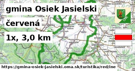 gmina Osiek Jasielski Turistické trasy červená iná
