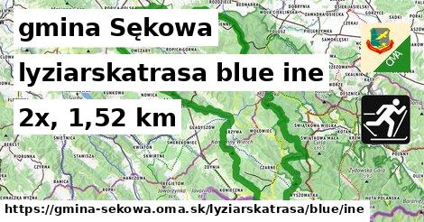 gmina Sękowa Lyžiarske trasy modrá iná