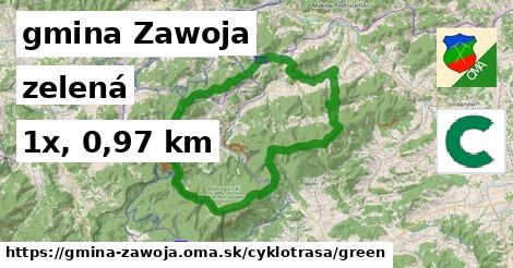gmina Zawoja Cyklotrasy zelená 