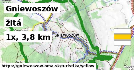 Gniewoszów Turistické trasy žltá 