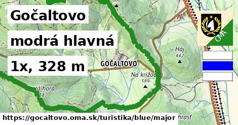 Gočaltovo Turistické trasy modrá hlavná