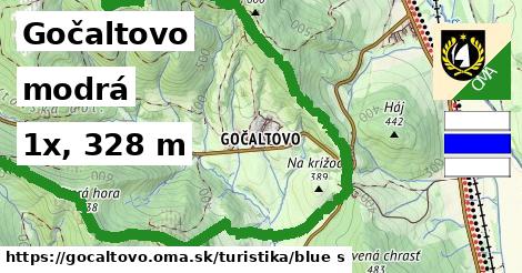 Gočaltovo Turistické trasy modrá 