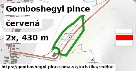 Gomboshegyi pince Turistické trasy červená iná
