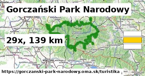 Gorczański Park Narodowy Turistické trasy  