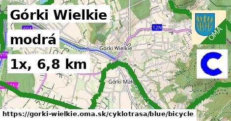 Górki Wielkie Cyklotrasy modrá bicycle