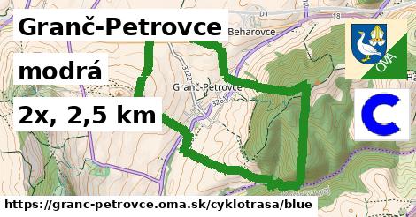 Granč-Petrovce Cyklotrasy modrá 