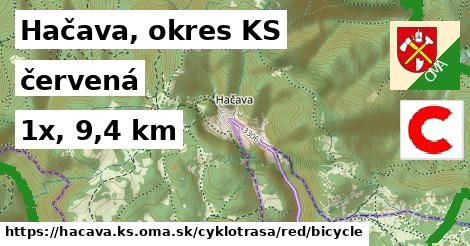 Hačava, okres KS Cyklotrasy červená bicycle