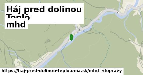 Háj pred dolinou Teplô Doprava  