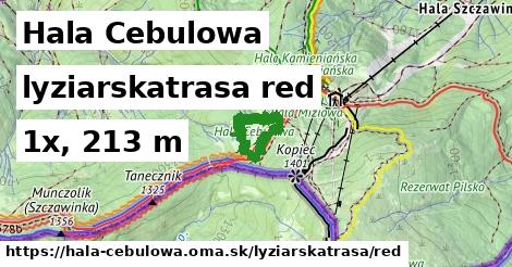 Hala Cebulowa Lyžiarske trasy červená 