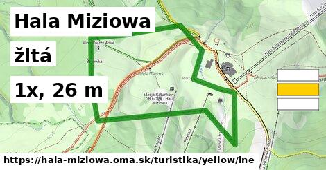 Hala Miziowa Turistické trasy žltá iná