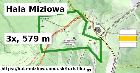 Hala Miziowa Turistické trasy  