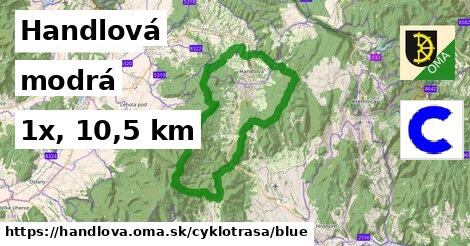 Handlová Cyklotrasy modrá 