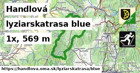 Handlová Lyžiarske trasy modrá 