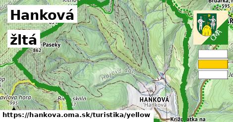 Hanková Turistické trasy žltá 