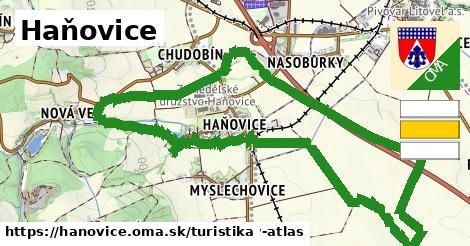 Haňovice Turistické trasy  