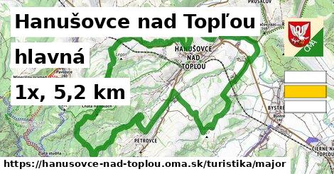 Hanušovce nad Topľou Turistické trasy hlavná 