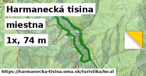 Harmanecká tisina Turistické trasy miestna 