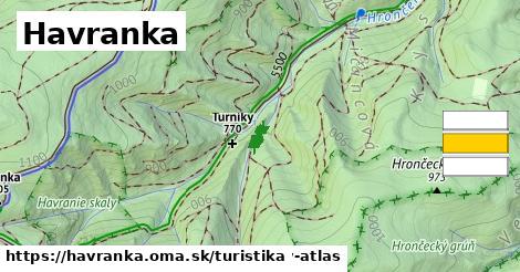 Havranka Turistické trasy  