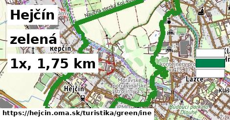 Hejčín Turistické trasy zelená iná
