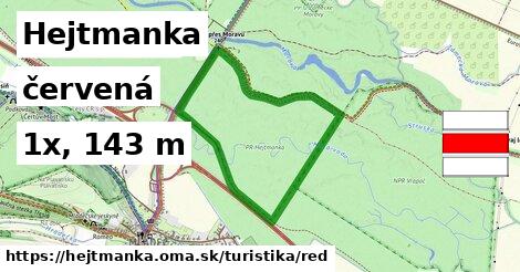 Hejtmanka Turistické trasy červená 