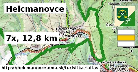 Helcmanovce Turistické trasy  