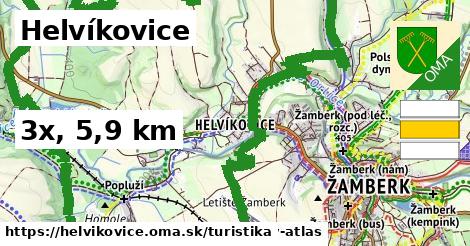 Helvíkovice Turistické trasy  