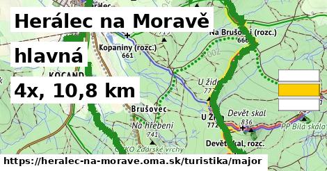 Herálec na Moravě Turistické trasy hlavná 