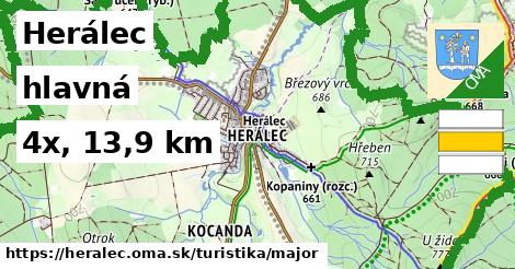 Herálec Turistické trasy hlavná 