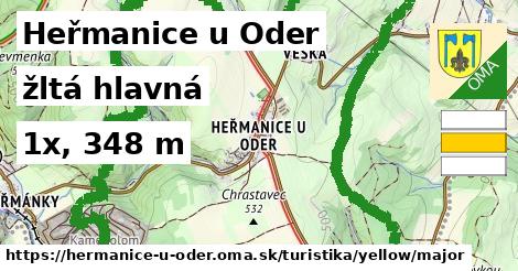 Heřmanice u Oder Turistické trasy žltá hlavná
