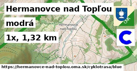 Hermanovce nad Topľou Cyklotrasy modrá 