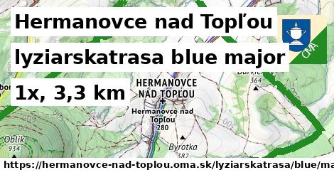 Hermanovce nad Topľou Lyžiarske trasy modrá hlavná