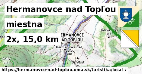 Hermanovce nad Topľou Turistické trasy miestna 