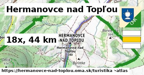 Hermanovce nad Topľou Turistické trasy  