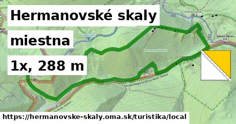 Hermanovské skaly Turistické trasy miestna 