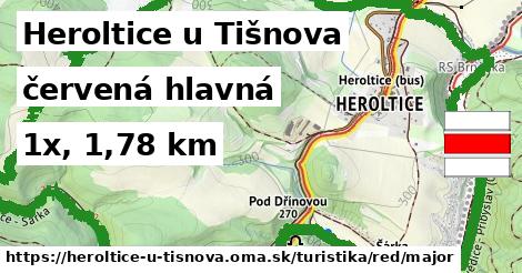 Heroltice u Tišnova Turistické trasy červená hlavná