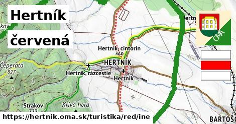 Hertník Turistické trasy červená iná