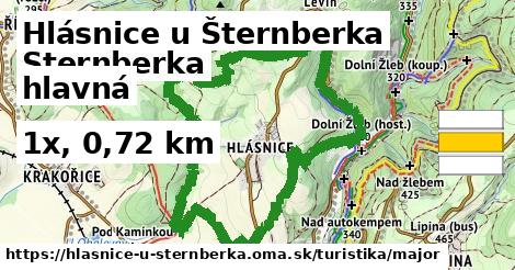 Hlásnice u Šternberka Turistické trasy hlavná 