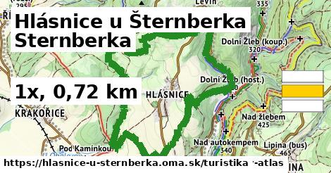 Hlásnice u Šternberka Turistické trasy  