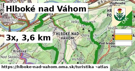 Hlboké nad Váhom Turistické trasy  