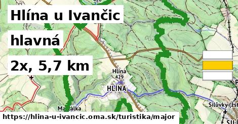 Hlína u Ivančic Turistické trasy hlavná 