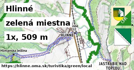 Hlinné Turistické trasy zelená miestna