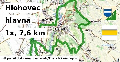 Hlohovec Turistické trasy hlavná 