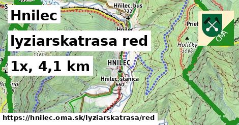 Hnilec Lyžiarske trasy červená 