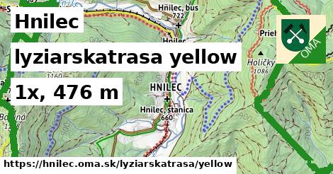 Hnilec Lyžiarske trasy žltá 