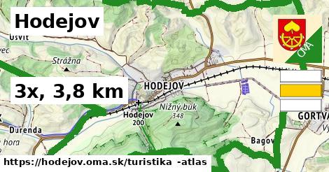 Hodejov Turistické trasy  