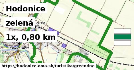 Hodonice Turistické trasy zelená iná